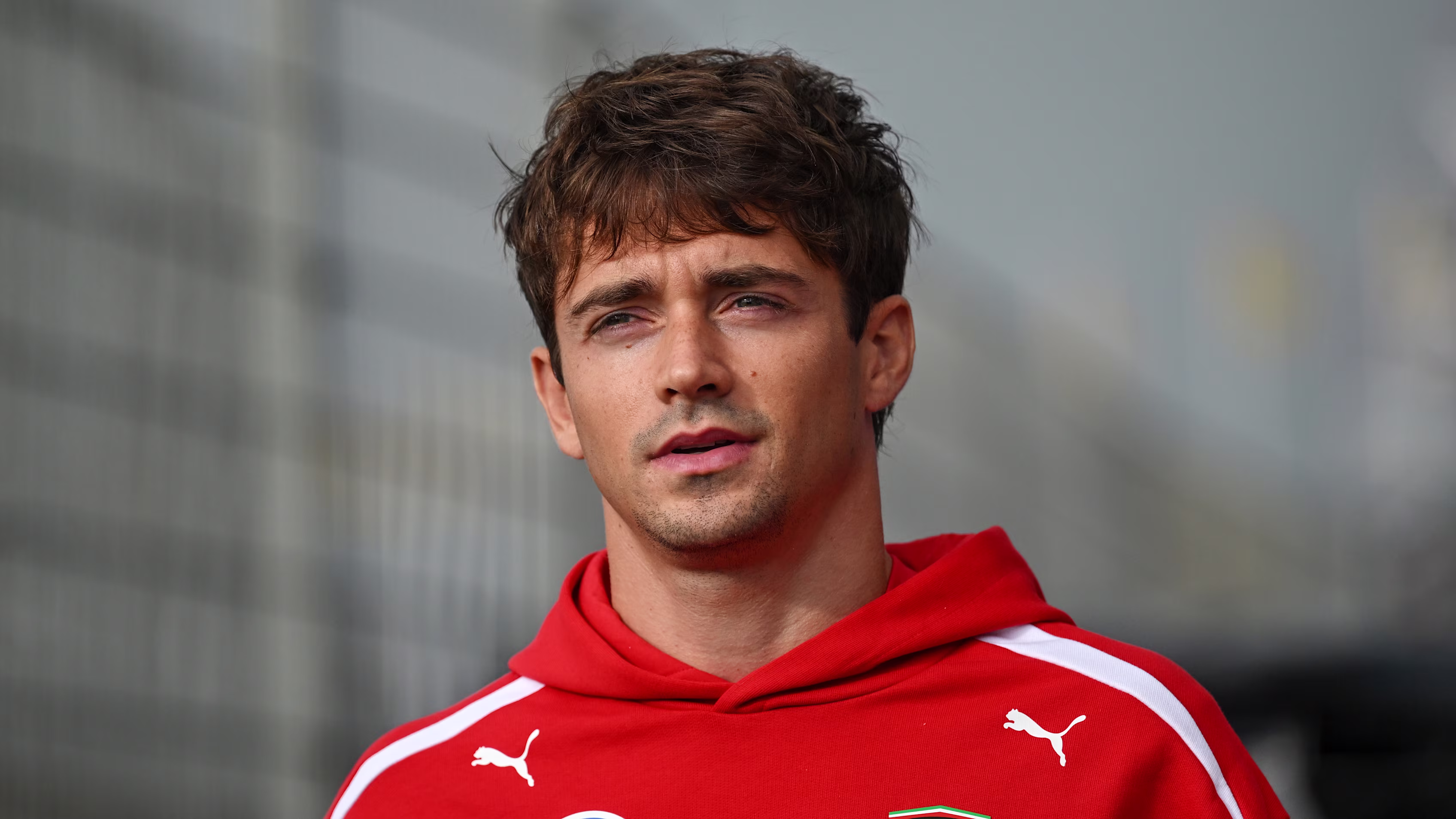 Charles Leclerc arriva a Monza
